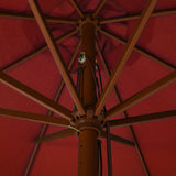 Garden Parasol with Wooden Pole 330 cm Terracotta 47217