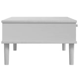 Coffee Table SENJA Rattan Look White 100x55x33 cm Solid Wood 358047