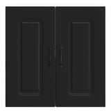 Kitchen Wall Cabinet Kalmar Black Engineered Wood 853578