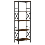 Bookcase 5-Tier Smoked Oak 59x35x171 cm Engineered Wood 837624