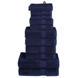 12 Piece Premium Towel Set SOLUND Navy Blue 600 gsm 137575