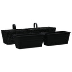 ZNTS Garden Planters 2 pcs Water Hyacinth Black 45582