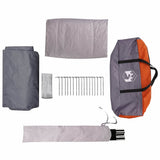 Cabin Tent 5-Person Grey and Orange 333 x 317 x 194 cm 42004031
