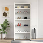 Shoe Cabinet with Door White 80 x 35.5 x 180 cm Engineered wood 3333836