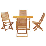 Garden Dining Set 5 pcs Brown Solid Acacia Wood 3375762