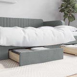 Bed Storage Drawers 2 pcs Light Grey Engineered Wood and Fabric 833926