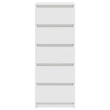 Sideboard with Drawers White 37.5x35x99 cm Engineered Wood 861760