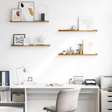 Wall Shelf with Shelf 4 pcs Brown 80 x 9 x 3 cm Engineered Wood 42020018