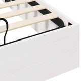 Ottoman Bed Frame with Storage White 120 x 190 cm 3418775