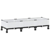 Garden Planter with Wheels White 120 x 40 x 33 cm PP 3423045