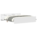 Bed Frame without Mattress White 180x200 cm Super King 3203768