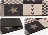 Kitchen Rug Grey Stars 300 x 60 cm 100% Polyamide Washable 42045742