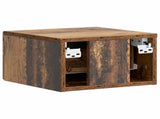 Wall-Mounted Bedside Cabinet 2 pcs Old Wood 34.5 x 33 x 20 cm 898952