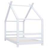 Kids Bed Frame White Solid Pine Wood 80x160 cm 289611