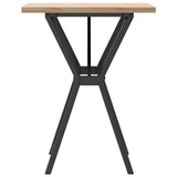 ZNTS Dining Table Y-Frame 60x60x75.5 cm Solid Wood Pine and Steel 3282780