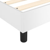 Box Spring Bed Frame White Single Faux Leather 3121215