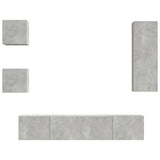 5 Piece TV Cabinet Set Concrete Grey Engineered Wood 3114441