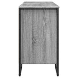 Bathroom Sink Cabinet Grey Sonoma 91x35x60 cm Engineered Wood 848662