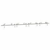 Sliding Door Hardware Kit 366 cm Stainless Steel Silver 3295769