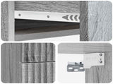 Wall-Mounted Bedside Cabinet 2 pcs Grey Sonoma Engineered Wood 898988