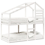 Bunk Bed without Mattress White 80x200 cm Solid Wood Pine 3281959