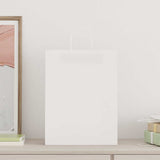 Paper Bags 250 pcs with Handles White 32x12x42 cm 4101620