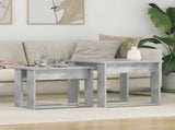 Coffee Table Set 2 pcs Concrete Grey Engineered Wood 8000127