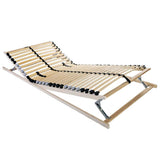 Slatted Bed Base Manual Brown 80 x 190 cm Solid Beech Wood 42015245