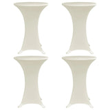 Standing Table Cover 70 cm Cream Stretch 4 pcs 279075