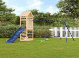 Outdoor Playset Natural wood, Blue Solid pine wood, Polypropylene 3156931