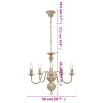Chandelier Antique White 5 x E14 Bulbs 281614