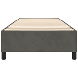Box Spring Bed Frame Dark Grey Twin XL Velvet 3121148