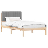 Bed Frame with Upholstered Headboard Light Grey 100 x 200 cm 878069