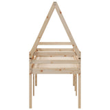 High Sleeper Bed without Mattress 75x190 cm Small Single Solid Wood Pine 3282101