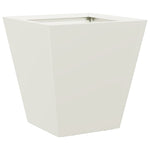 ZNTS Garden Planters White 2 pcs 30x30x30 cm Steel 851041