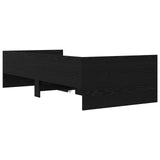 Bed Frame with Storage Black Oak 80 x 200 cm Engineered Wood 3429619