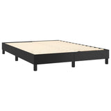 Box Spring Bed Frame Black Double Faux Leather 3121183