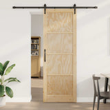 Sliding Door ORKDAL Natural 83 x 232 cm Solid Pine Wood 3445607