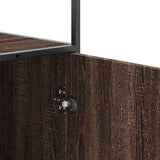 Highboard Brown Oak 68x35x139 cm Engineered Wood and Metal 849043