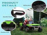 12V 2 Seater Kids Electric Ride-On Car with Electric Bucket, Remote Control - Green T3398P422367