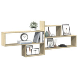 Wall Shelf Sonoma Oak 167.5x18x68 cm Engineered Wood 853319