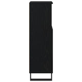 Bathroom Cabinet Black Oak 30 x 30 x 100 cm Engineered Wood 862886