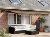 Retractable Awning Taupe 350 x 250 cm Fabric and Aluminium 3425945
