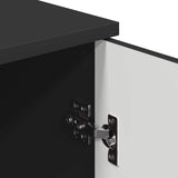 Bathroom Cabinet Wall-mounted with Door Black 30 x 31.5 x 61 cm 883345