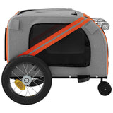 Pet Bike Trailer Orange and Black Oxford Fabric and Iron 93886