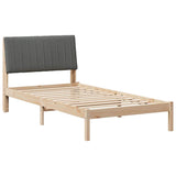 Bed Frame with Headboard Brown 100 x 200 cm Solid Pine Wood 878910