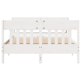 Bed Frame without Mattress White 140x200 cm Solid Wood Pine 3306265
