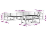 Outdoor Sofa Set 8 pcs Natural Solid Acacia Wood 3366582