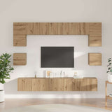 TV Cabinet Set Wall-mounted 8 pcs Artisan Oak Engineered Wood 3393323