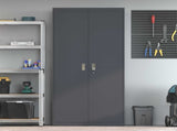 Storage Cabinet Anthracite 90 x 40 x 200 cm Steel 3406174